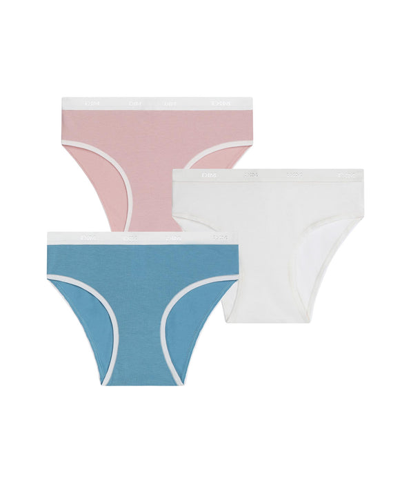 DIM Pack of 3 Les Pockets Ecodim Kids pearl girls' knickers
