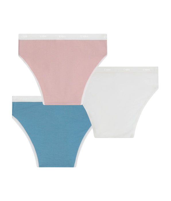 DIM Pack of 3 Les Pockets Ecodim Kids pearl girls' knickers