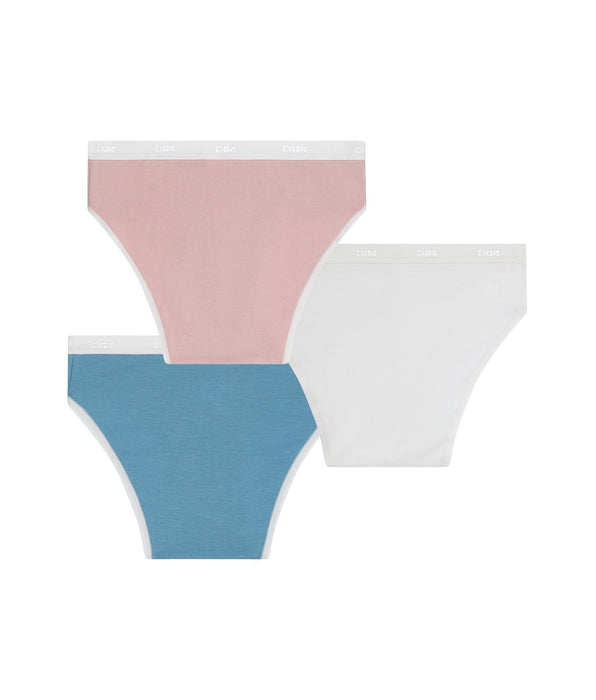 DIM Pack of 3 Les Pockets Ecodim Kids pearl girls' knickers