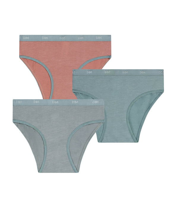 DIM Pack of 3 Les Pockets Ecodim Kids girls' clay knickers