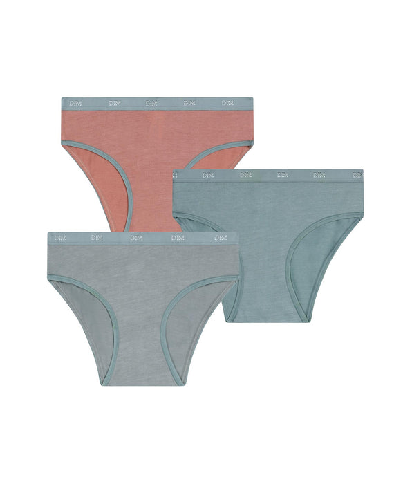 DIM Pack of 3 Les Pockets Ecodim Kids girls' clay knickers