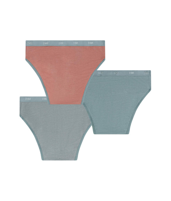 DIM Pack of 3 Les Pockets Ecodim Kids girls' clay knickers