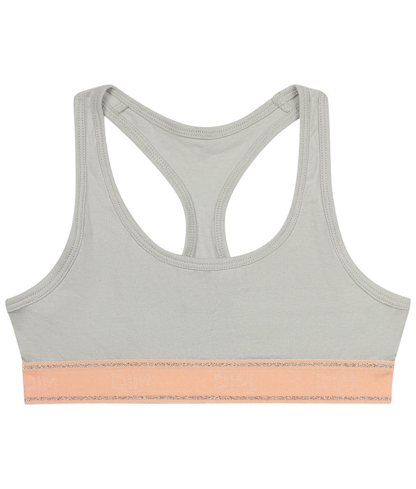 DIM Girl's grey and pink bra Dim Sport
