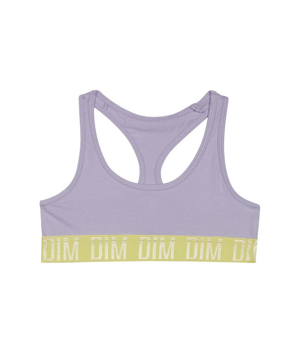 DIM Girl's Lila stretch cotton bra and Anis Dim Sport support band
