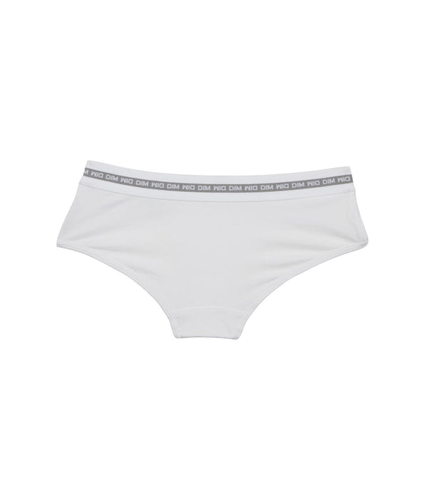 DIM Dim Sport Girl's stretch cotton shorty white with silver print