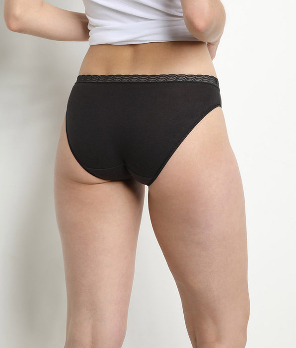 DIM Pack of 2 black and white women's panties DIM Fashion