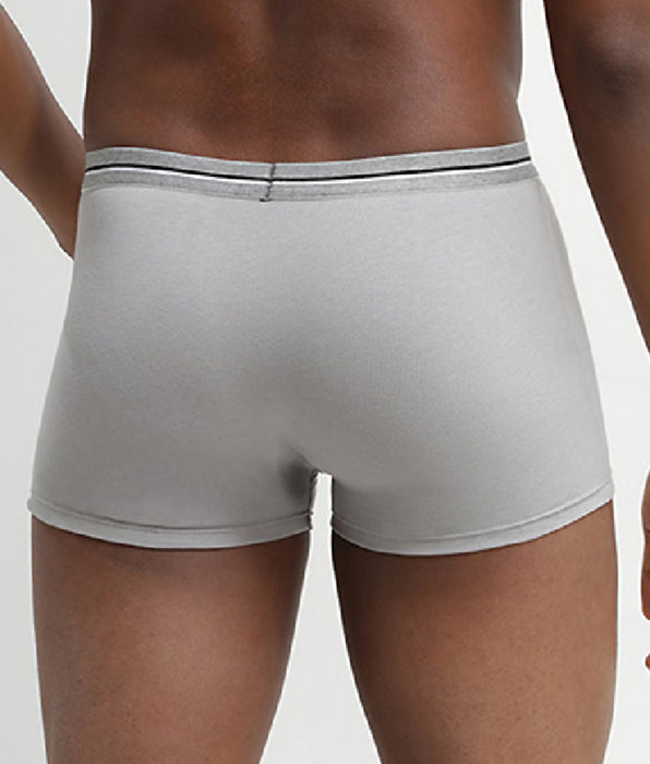 DIM Ultra Resist 3 pack resistant stretch cotton trunks in grey and jeans blue