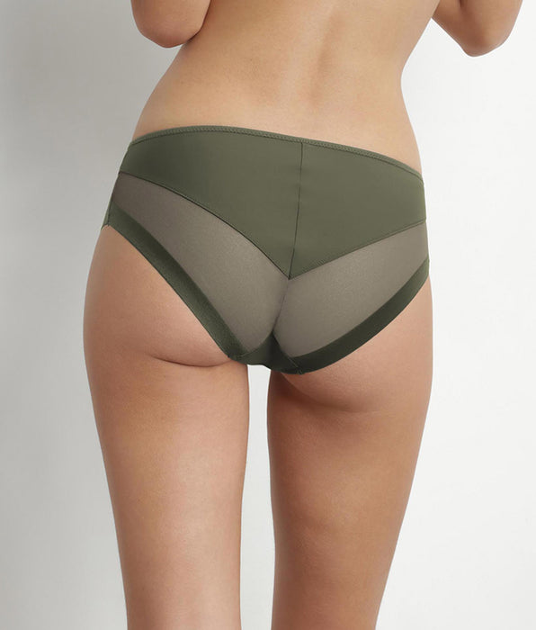 DIM Women's briefs in microfiber and tulle Green Tennis Dim Generous