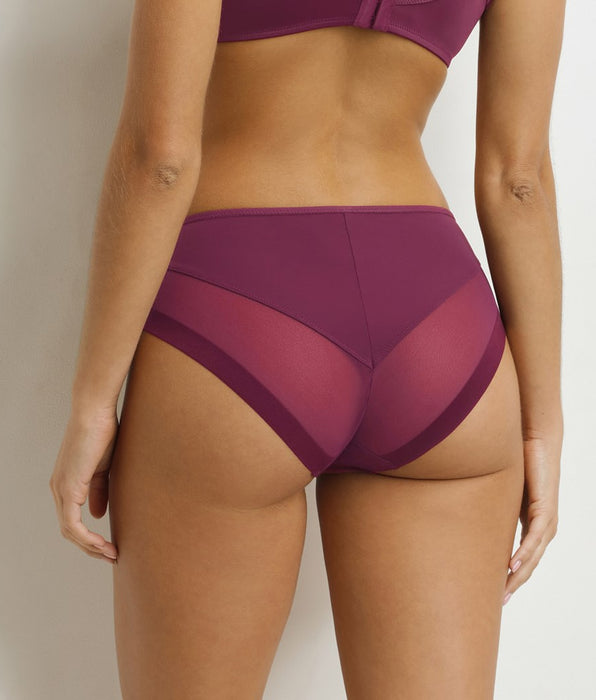 DIM Women's semi-sheer briefs Bordeaux Dim Generous