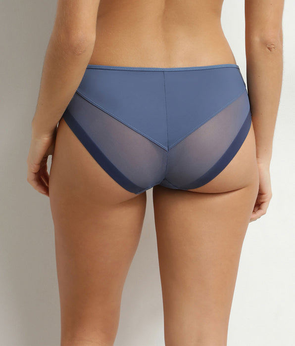 DIM Dim Generous semi-sheer blue microfibre women's briefs