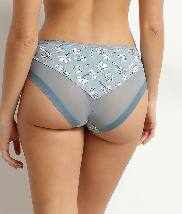DIM Dim Generous floral sage microfibre and tulle women's briefs