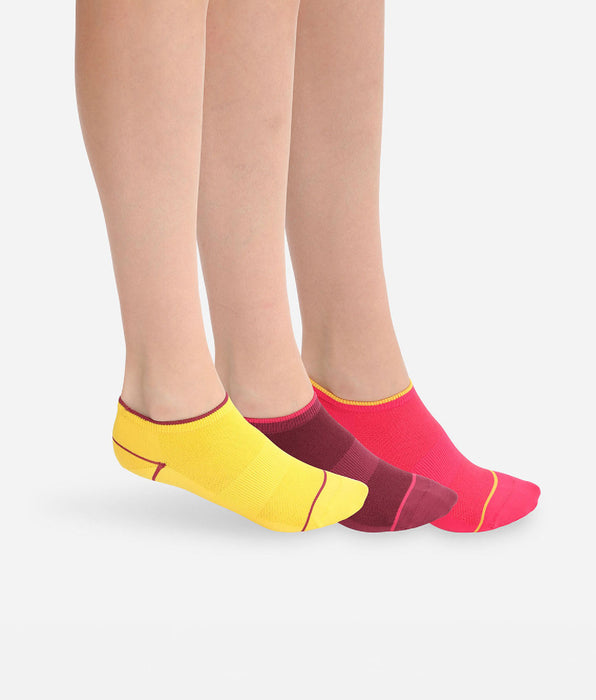 DIM Pack of 3 pairs of light impact short socks Bordeaux Dim Sport