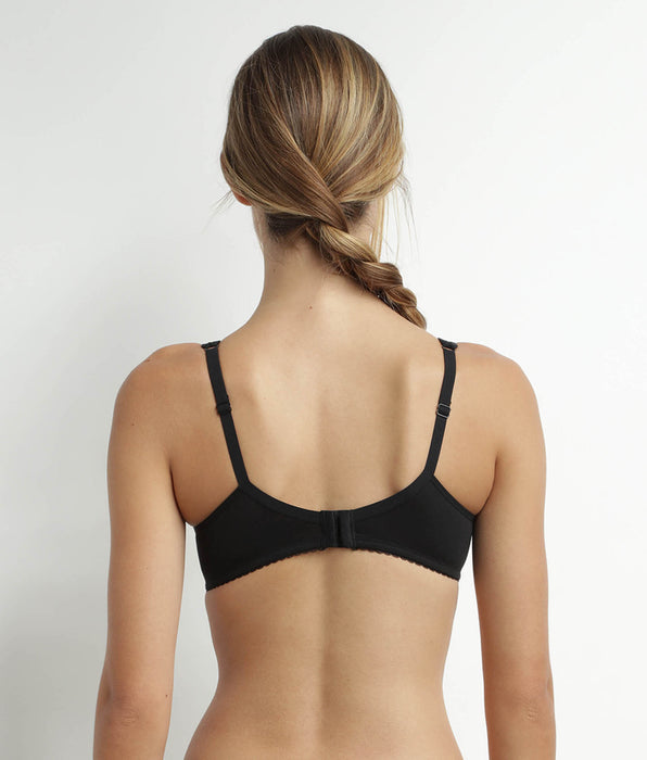 DIM Underwired push-up bra Generous Black Organic Cotton Dim