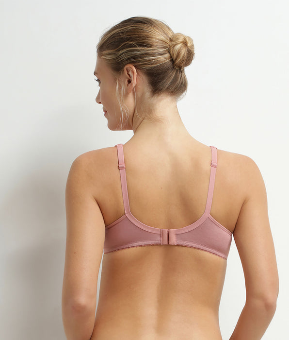 DIM Full cup underwired bra in Rose Generous Organic Cotton