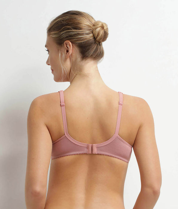 DIM Full cup underwired bra in Rose Generous Organic Cotton
