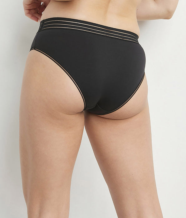 DIM Women's invisible knickers in second skin microfibre Black Oh My Dim's