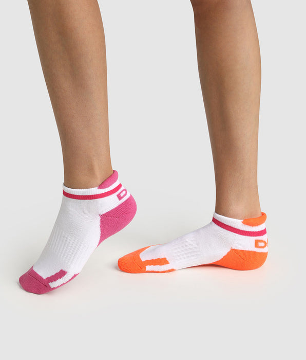 DIM Pack of  2 pairs of retro children's socks Rose Corail Dim Sport