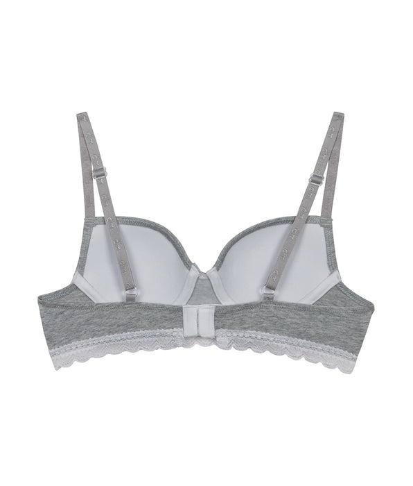DIM Dim Trendy girls' grey stretch cotton moulded cup bra
