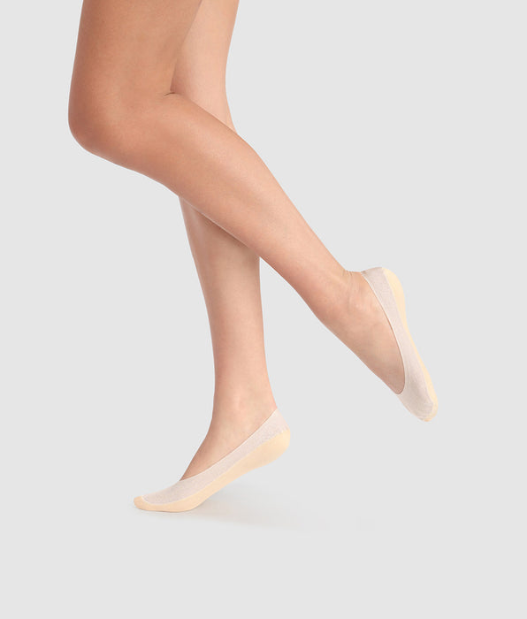 DIM Dim InvisiFit beige lurex fancy foot protector