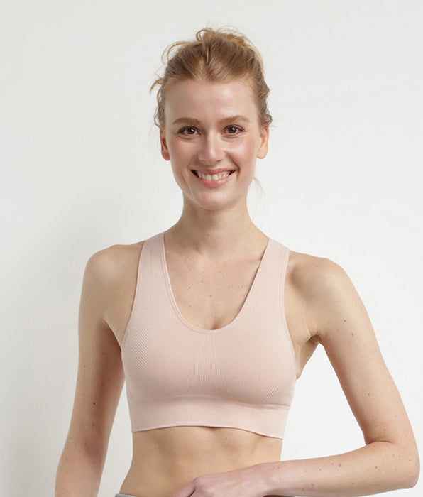 DIM Seamless bra in almond pink Dim Sport