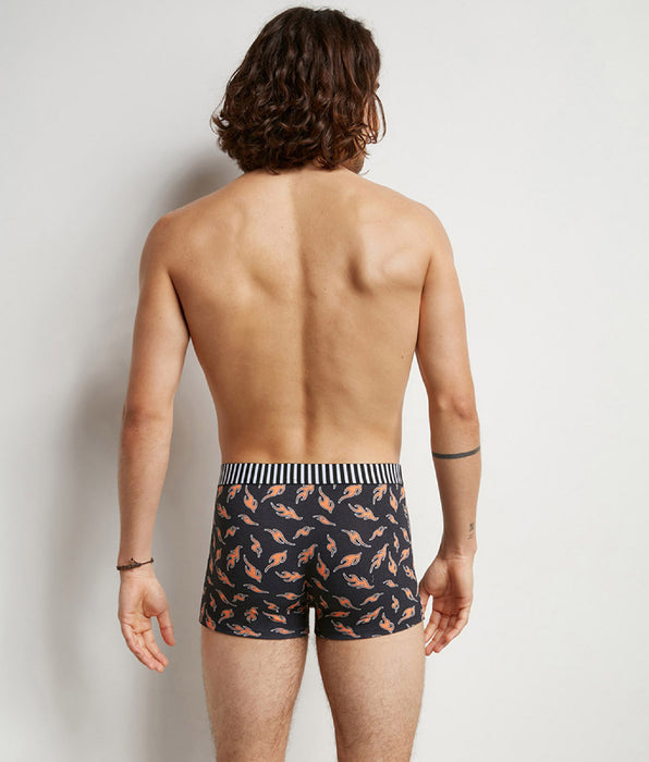 DIM Pack of 3 Dim Vibes men's stretch cotton boxers with marble and flame prints