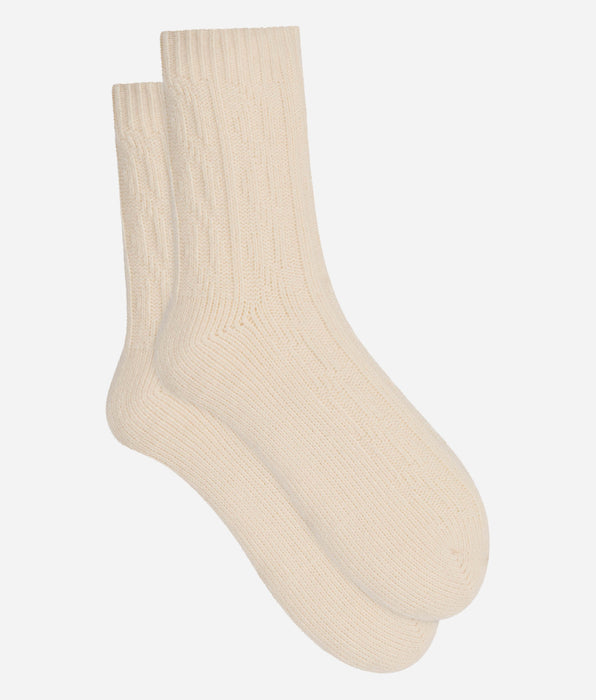 DIM Women's ivory fleece socks Cocoon