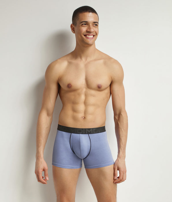 DIM Men's modal cotton boxer shorts with contrasting blue waistband Dim Classic
