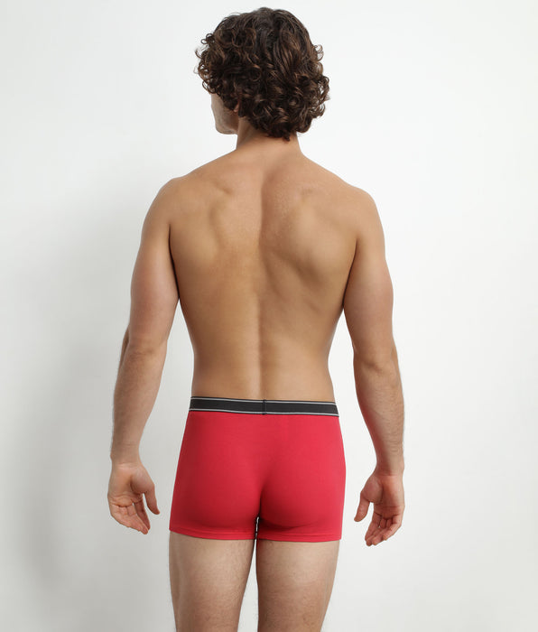 DIM Men's boxer shorts in ribbed modal cotton Rouge Addict Dim Elegant