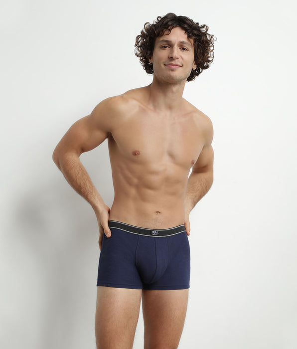 DIM Men's boxer shorts in ribbed modal cotton Dark blue Dim Elegant