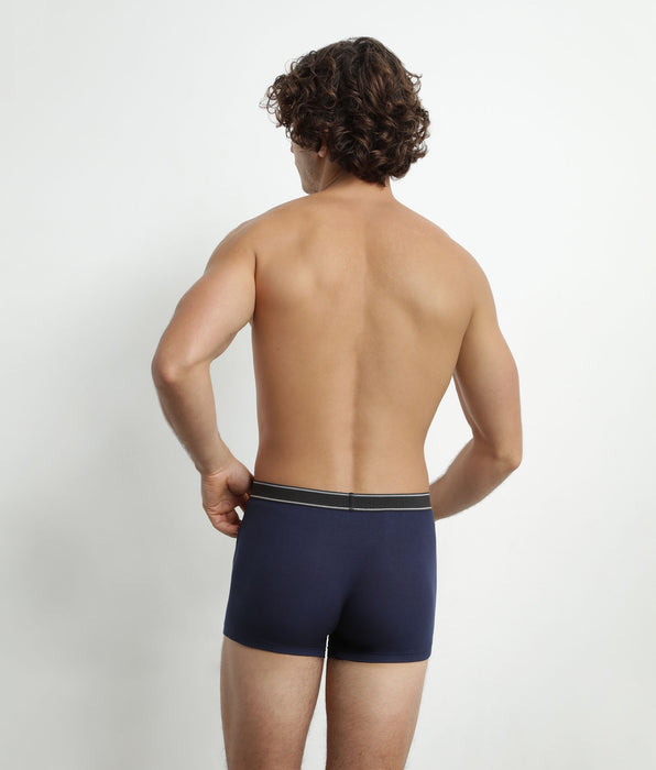 DIM Men's boxer shorts in ribbed modal cotton Dark blue Dim Elegant