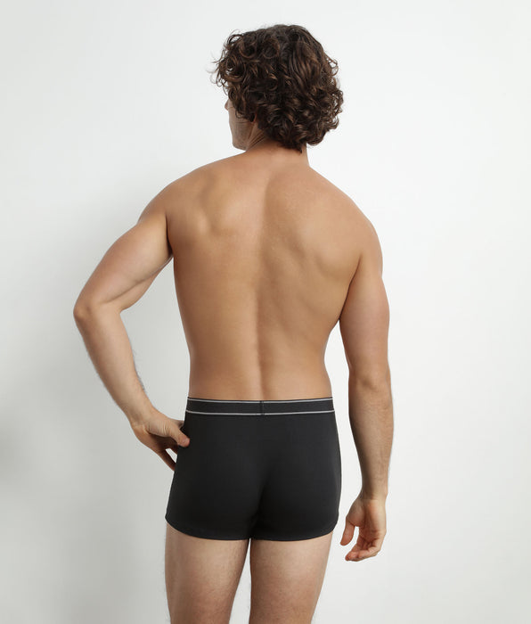 DIM Men's ribbed modal cotton boxer shorts Black Dim Elegant