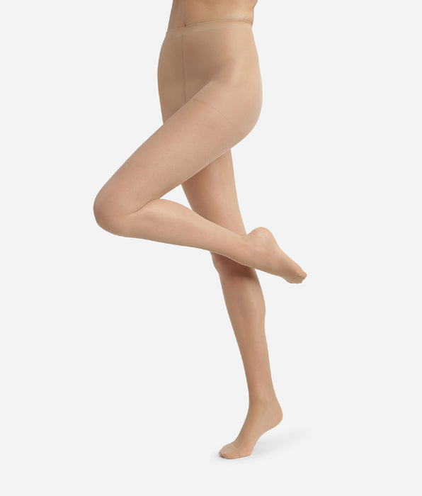DIM Women's Light Beige Ultra Resist skin colour sheer tights made of reinforced Lycra
