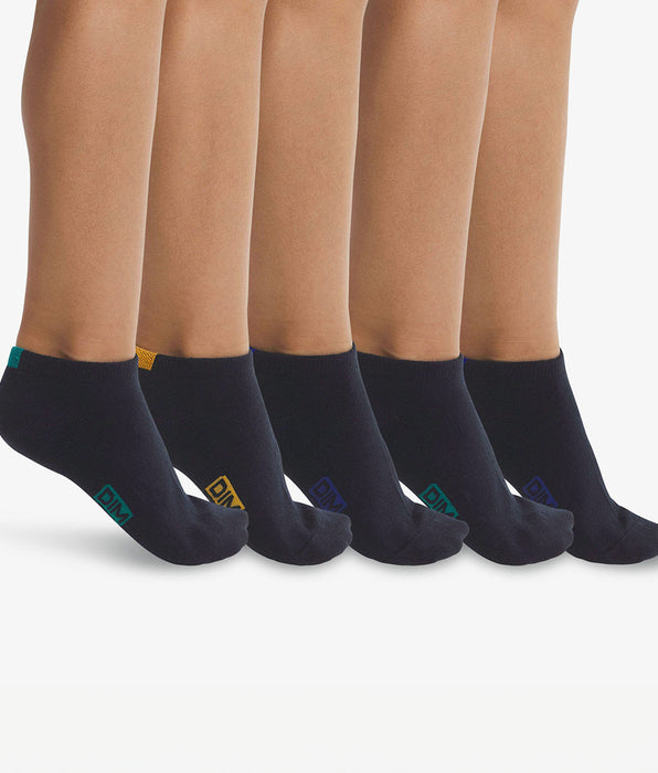 DIM Pack of 5 pairs of children's socks in cotton Navy Blue Écodim