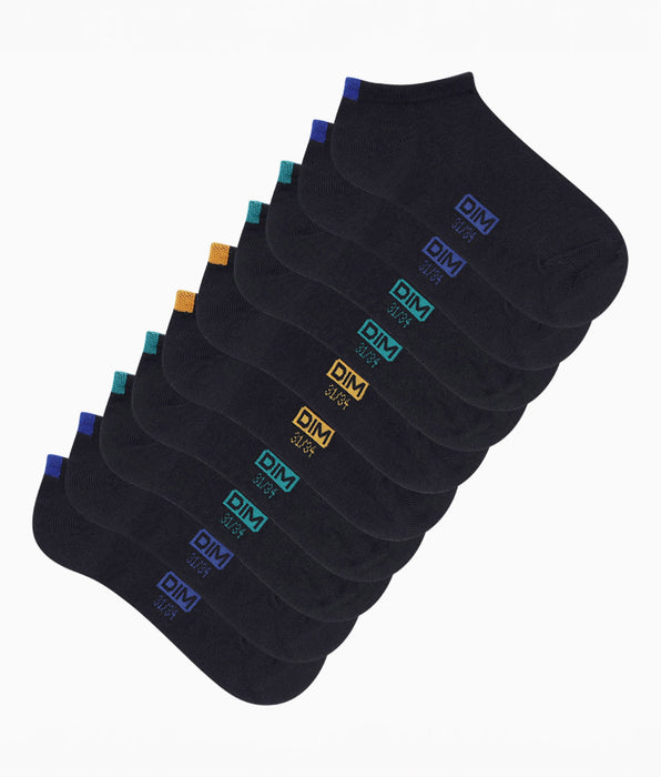DIM Pack of 5 pairs of children's socks in cotton Navy Blue Écodim
