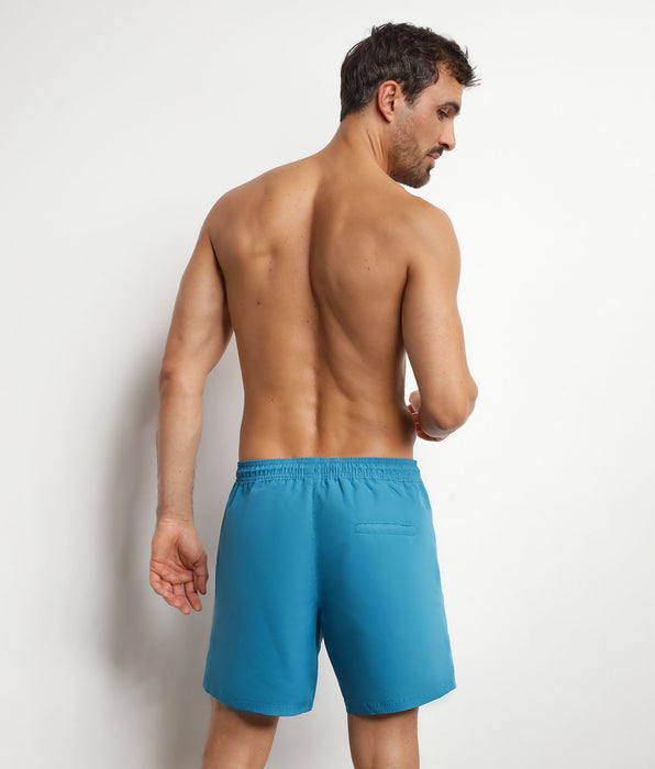 DIM Men's boxer swimwear in blue with lemon pattern by Dim Swimwear