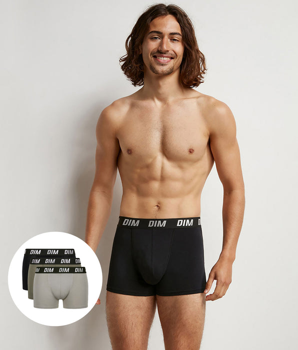 DIM Dim Sport Green Pack of 3 men's boxers with active temperature regulation