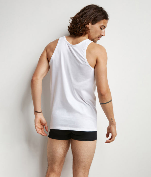 DIM Dim Sport Set of 2 White men's cotton vests with active temperature regulation