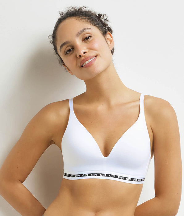 DIM White padded triangle bra Dim Icons