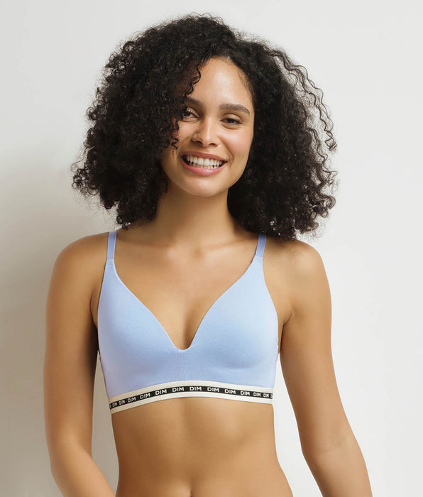 DIM Blue modal cotton triangle bra with molded cups Dim Icons
