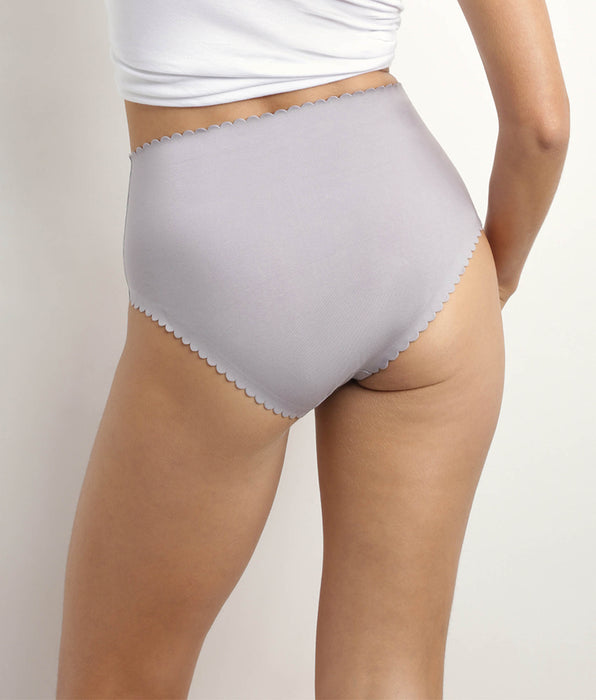 DIM Pack of 2 high-rise briefs in stretch cotton in White Gray Body Touch Easy