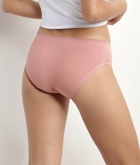 DIM Pack of 2 women's briefs in stretch cotton in Rose and Ruby Body Touch Easy