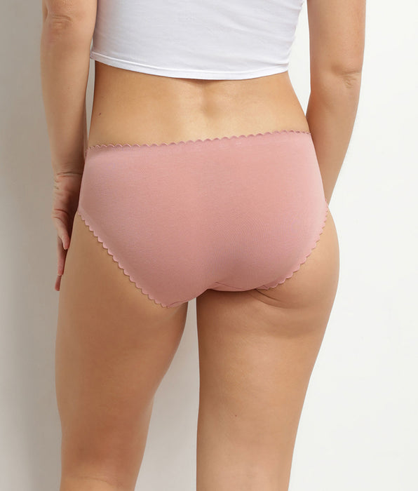 DIM Pack of 2 women's stretch cotton briefs in Brown Pink Body Touch