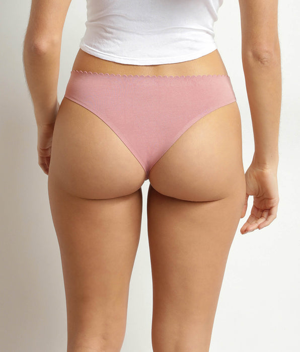 DIM Pack of 2 women's brown and pink Body Touch Easy thongs