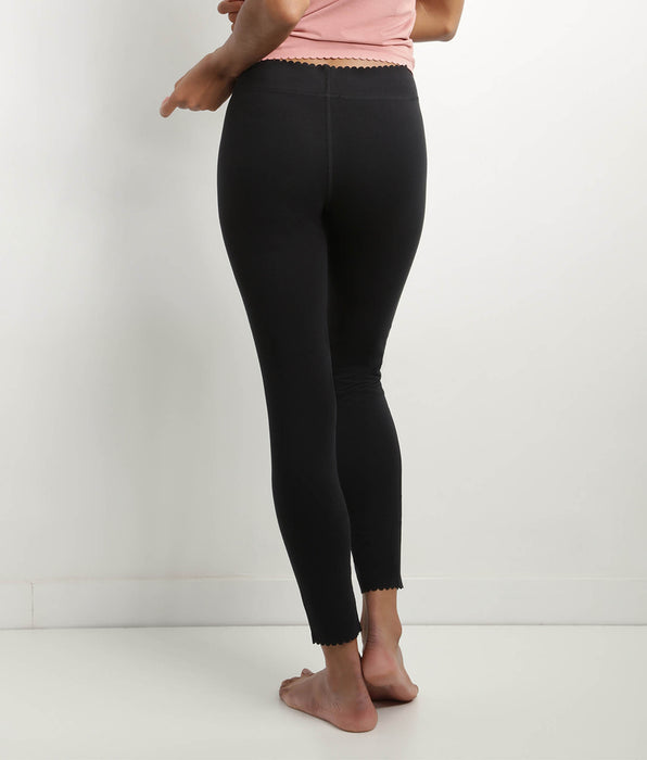 DIM Women's black opaque stretch cotton leggings Body Touch Easy