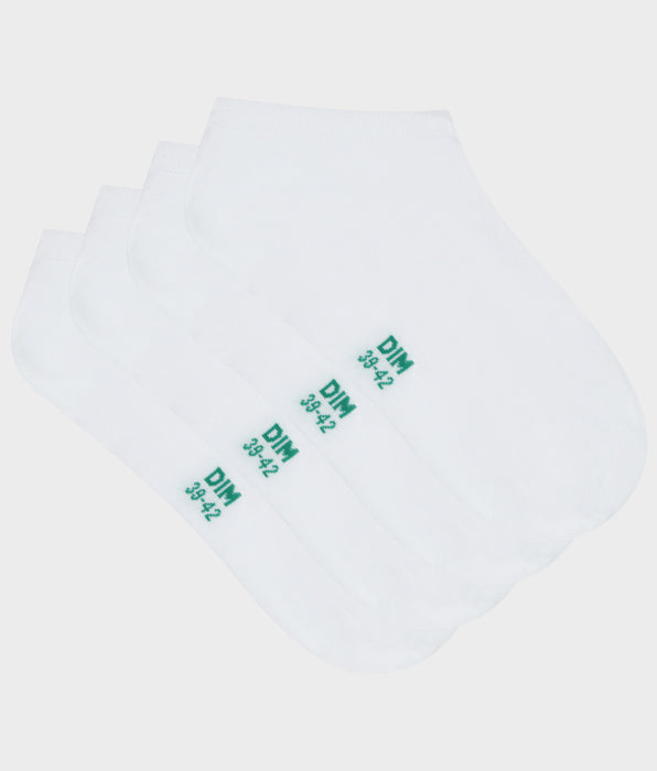 DIM Pack of 2 pairs of White men's socks in organic cotton Dim Good