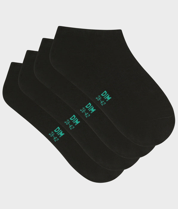 DIM Pack of 2 pairs of Black men's socks in organic cotton Dim Good