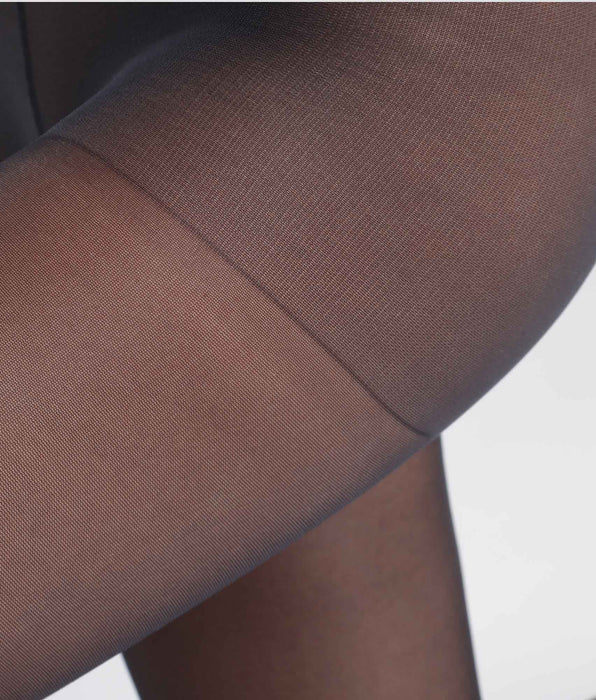 DIM Black semi-opaque women's tights made from recycled yarns Dim Good
