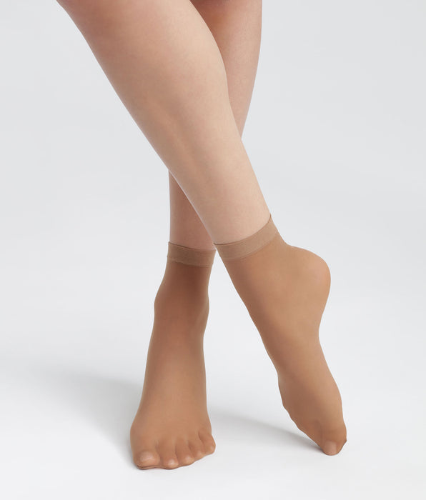 DIM Pack of 2 pairs of Cinnamon recycled semi-opaque socks Dim Good