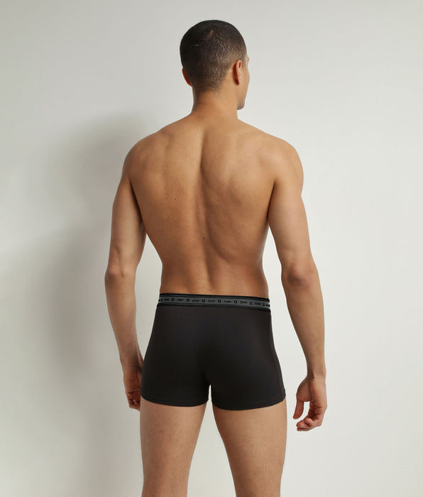 DIM Pack of 2 boxers men's Black and Pearl Grey organic cotton Dim Good