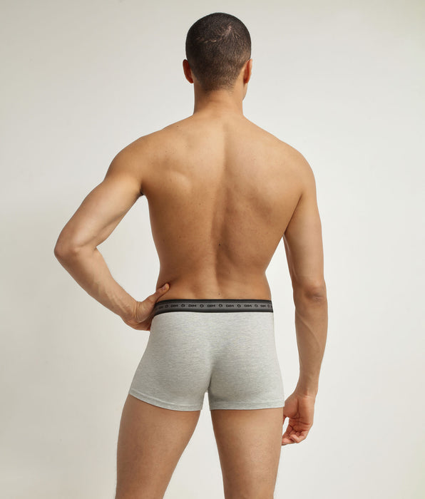 DIM Pack of 3 men's organic cotton boxers Black Grey Dim Good